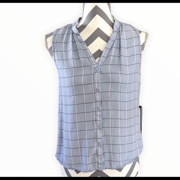 Treasure & Bond XS Blue Sleeveless Top - Picture 1 of 5